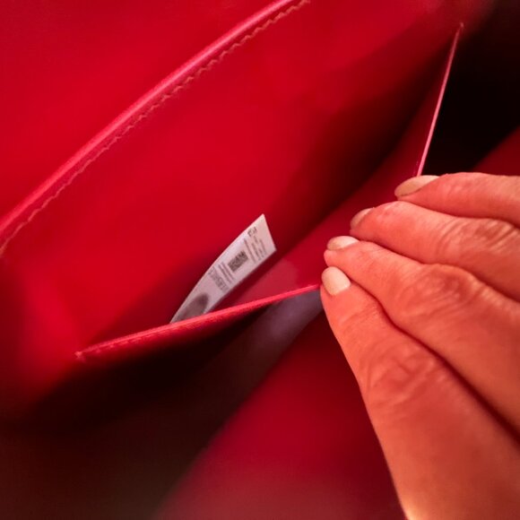 Versace Greca Goddess Leather Shoulder Bag - Red - Picture 11 of 12